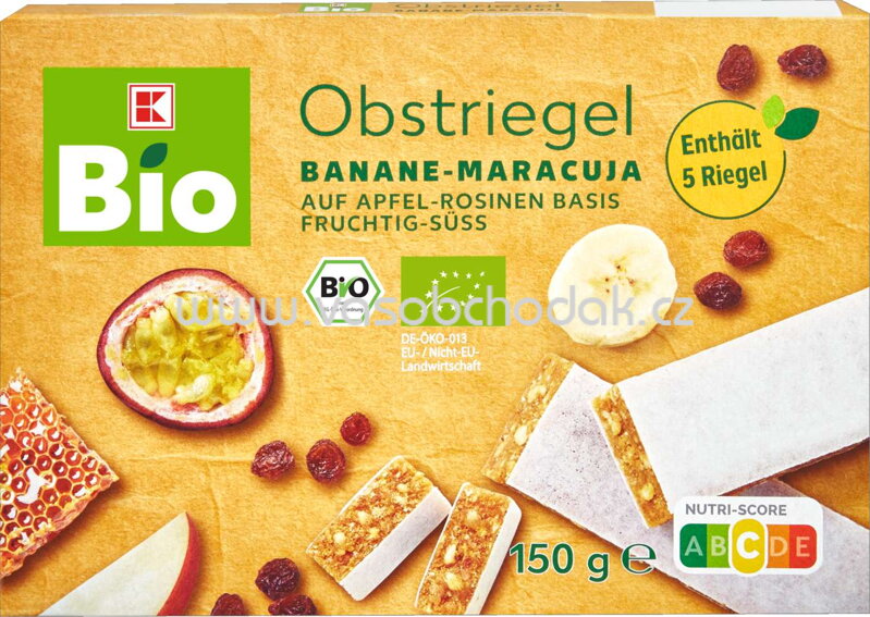 K-Bio Obstriegel Banane Maracuja, 5 St, 150g