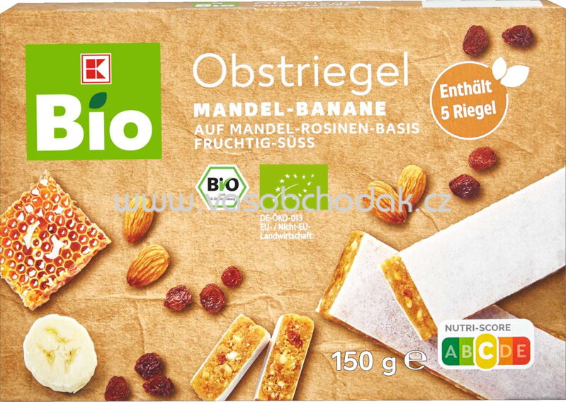 K-Bio Obstriegel Mandel Banane, 5 St, 150g