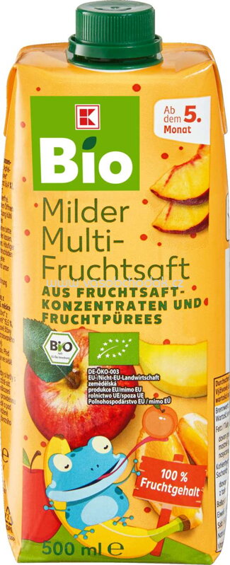 K-Bio Baby Milder Multi Fruchtsaft, ab dem 5. Monat, 500 ml K-Bio Baby Milder Multi Fruchtsaft, ab dem 5. Monat, 500 ml