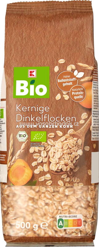 K-Bio Kernige Dinkelflocken, 500g K-Bio Kernige Dinkelflocken, 500g