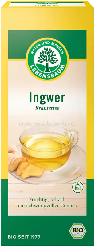 Lebensbaum Kräutertee Ingwer, 20 Beutel