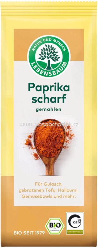 Lebensbaum Paprika, scharf, gemahlen, 50g Lebensbaum Paprika, scharf, gemahlen, 50g