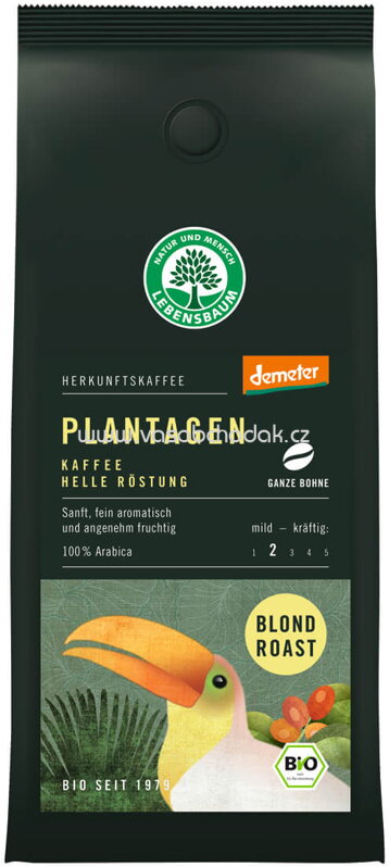 Lebensbaum Plantagen Kaffee, blond roast, ganze Bohnen, 250g Lebensbaum Plantagen Kaffee, blond roast, ganze Bohnen, 250g