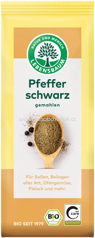 Lebensbaum Schwarzer Pfeffer, gemahlen, 50g