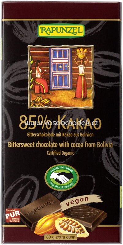 Rapunzel Bitterschokolade 85% Kakao, 80g Rapunzel Bitterschokolade 85% Kakao, 80g
