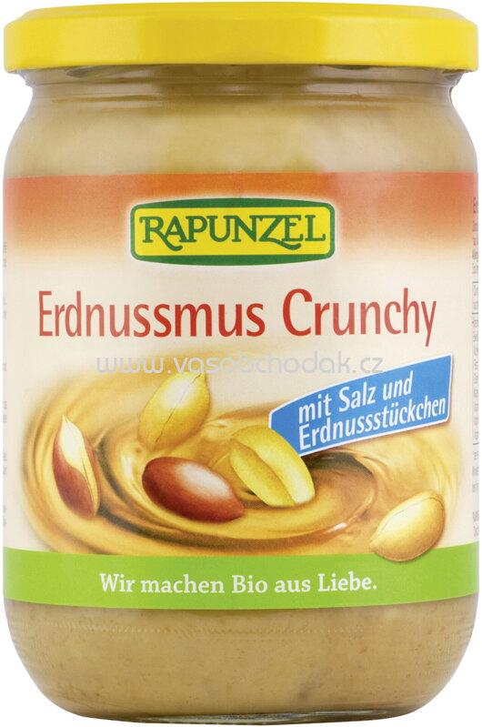 Rapunzel Erdnussmus Crunchy mit Salz, 500g