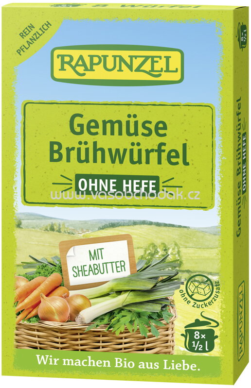 Rapunzel Gemüse-Brühwürfel, ohne Hefe, 80g