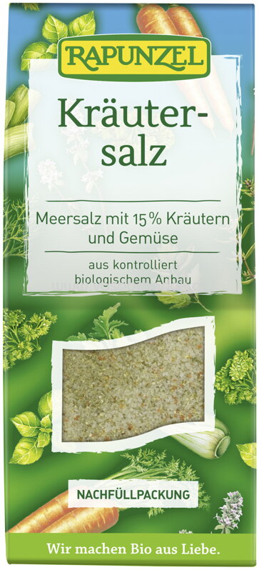 Rapunzel Kräutersalz mit 15% Kräutern und Gemüse, 500g