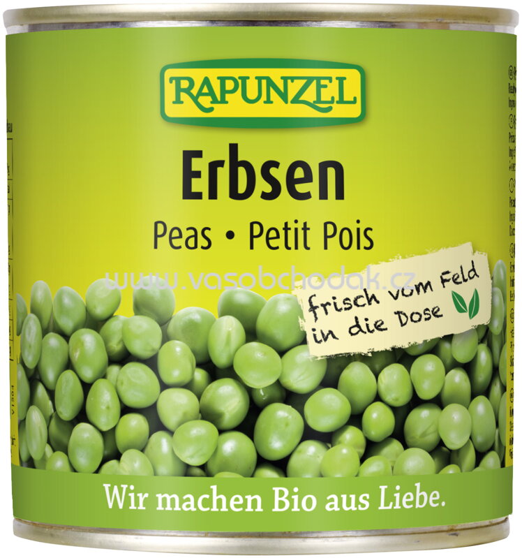 Rapunzel Erbsen in der Dose, 340g Rapunzel Erbsen in der Dose, 340g