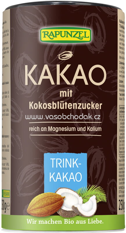 Rapunzel Kakao mit Kokosblütenzucker, 250g Rapunzel Kakao mit Kokosblütenzucker, 250g