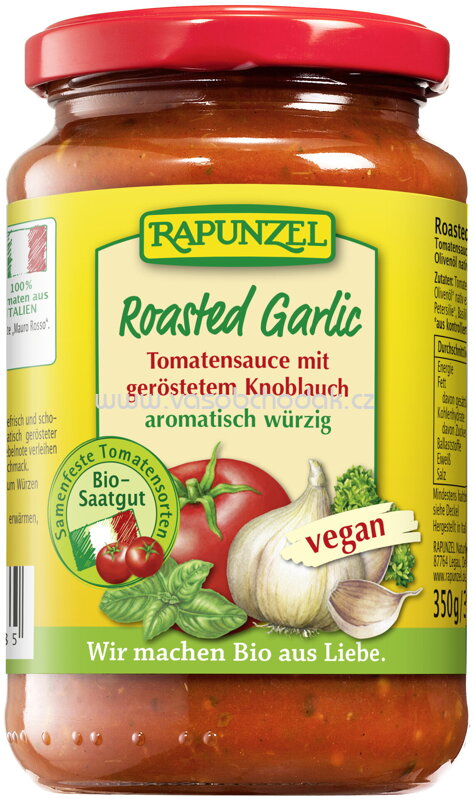 Rapunzel Tomatensauce Roasted Garlic, 330 ml Rapunzel Tomatensauce Roasted Garlic, 330 ml