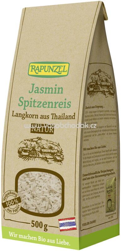 Rapunzel Jasmin Spitzenreis Langkorn natur - Vollkorn, 500g