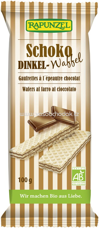 Rapunzel Dinkel-Waffeln Schoko, 100g Rapunzel Dinkel-Waffeln Schoko, 100g