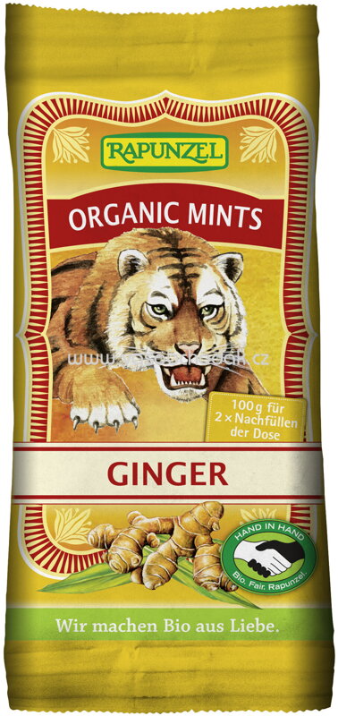 Rapunzel Organic Mints Ginger, 100g Rapunzel Organic Mints Ginger, 100g