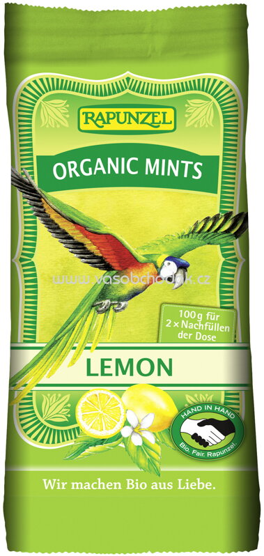 Rapunzel Organic Mints Lemon, 100g Rapunzel Organic Mints Lemon, 100g