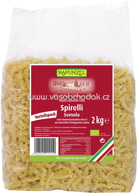 Rapunzel Spirelli Semola, 2kg Rapunzel Spirelli Semola, 2kg
