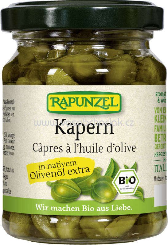 Rapunzel Kapern in Olivenöl, 120g