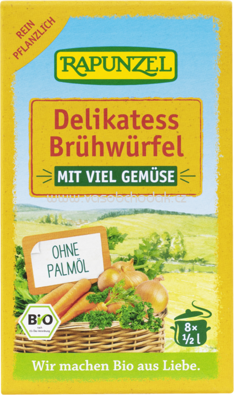 Rapunzel Delikatess Brühwürfel mit viel Gemüse, mit Bio-Hefe, 88g