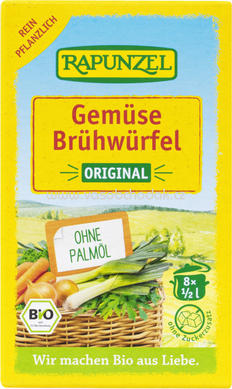 Rapunzel Gemüse-Brühwürfel Original, mit Bio-Hefe, 84g