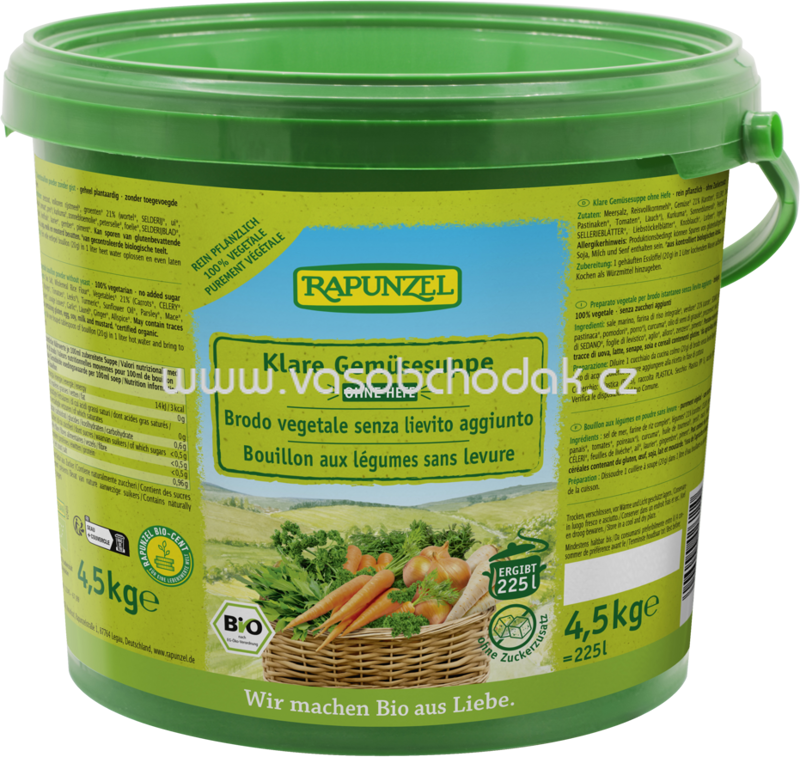 Rapunzel Klare Gemüsesuppe, ohne Hefe, 4,5 kg