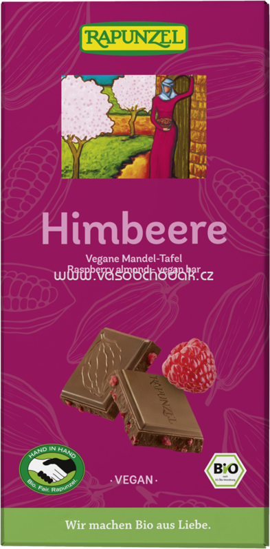 Rapunzel Himbeere vegane Mandel-Tafel, 100g