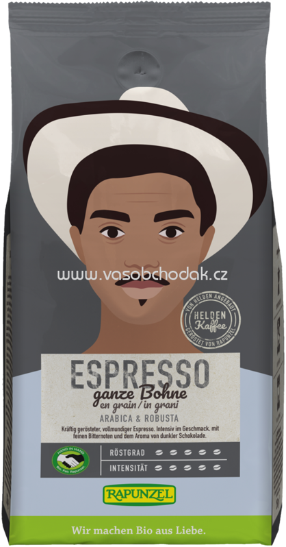 Rapunzel Heldenkaffee Espresso, ganze Bohne, 250g