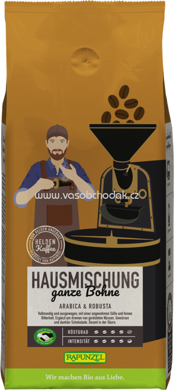 Rapunzel Heldenkaffee Hausmischung, ganze Bohne, 1kg