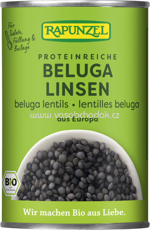 Rapunzel Beluga Linsen in der Dose, 400g