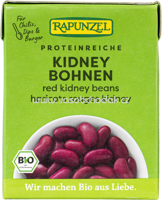 Rapunzel Rote Kidney Bohnen im Tetra Pak, 380g