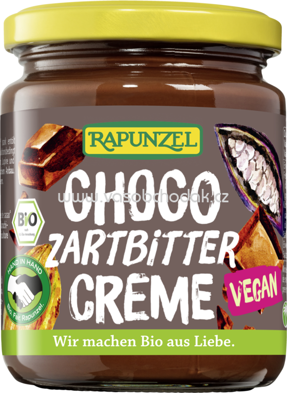 Rapunzel Choco, Zartbitter Creme, 250g