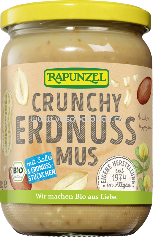 Rapunzel Crunchy Erdnussmus mit Salz, 500g