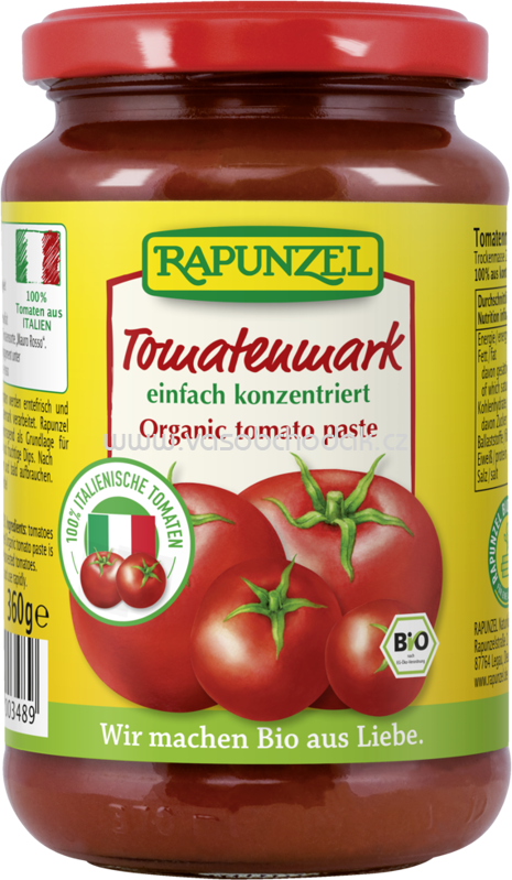 Rapunzel Tomatenmark, einfach konzentriert, 360g