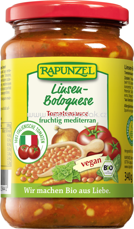 Rapunzel Tomatensauce Linsen-Bolognese, vegan, 325 ml