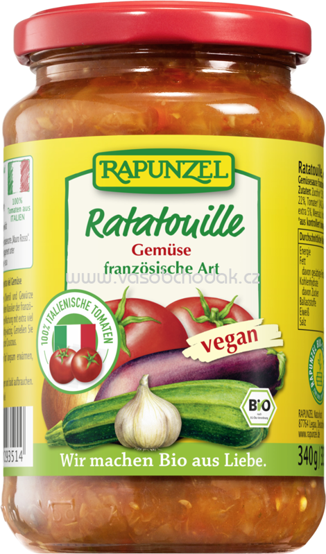 Rapunzel Tomatensauce Ratatouille, 335 ml