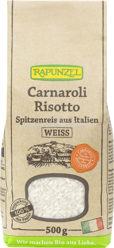 Rapunzel Carnaroli Risotto Spitzenreis weiß, 500g