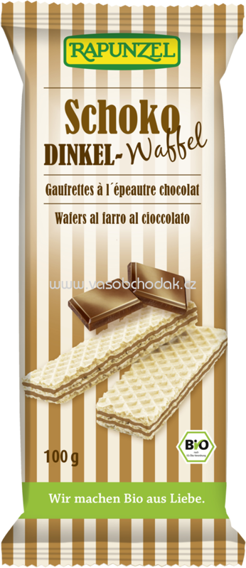 Rapunzel Dinkel-Waffeln Schoko, 100g