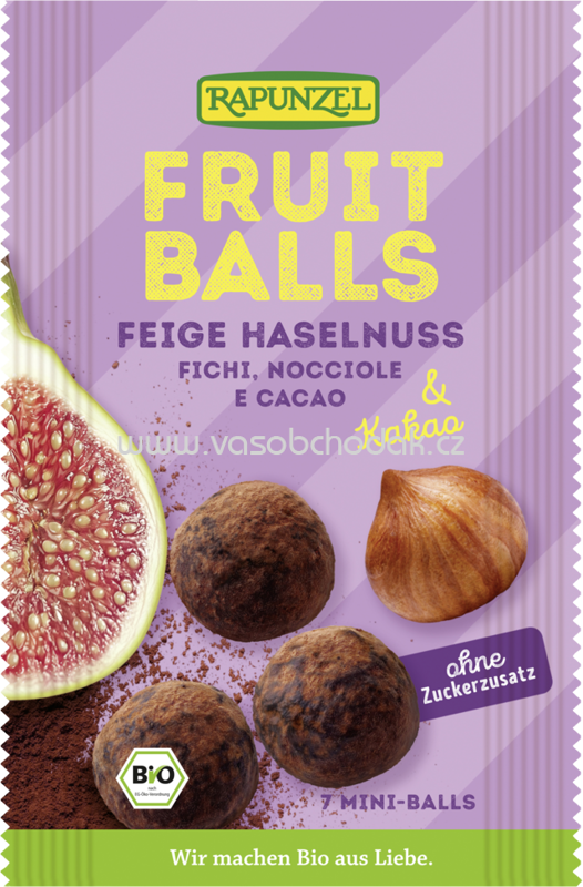 Rapunzel Fruit-Balls Feige-Haselnuss & Kakao, 49g
