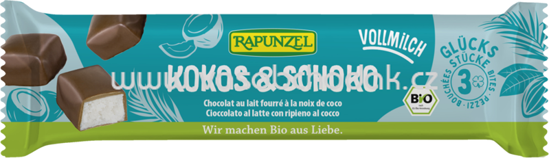 Rapunzel Glücksstücke Kokos & Schoko Vollmilch, 50g