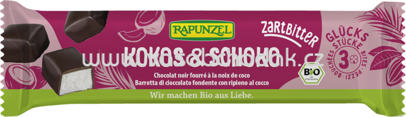 Rapunzel Glücksstücke Kokos & Schoko Zartbitter, 50g