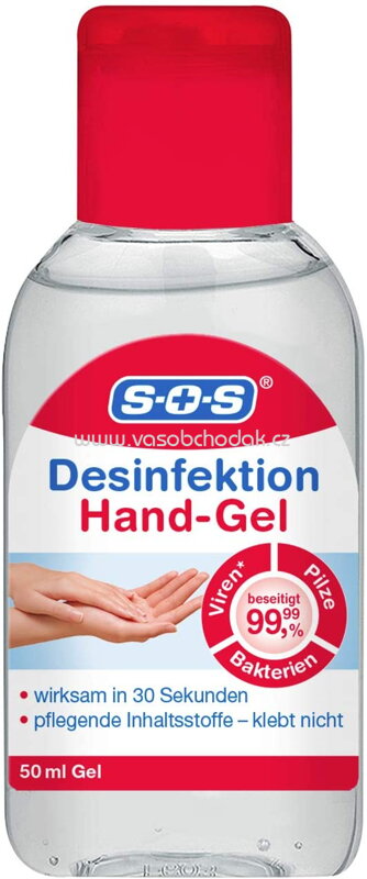 SOS Hand-Desinfektions-Gel, 50 ml