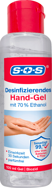 SOS Hand-Desinfektions-Gel, 100 ml