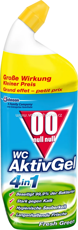 00 WC Reiniger Gel Aktiv 4in1 Fresh Green, 750 ml 00 WC Reiniger Gel Aktiv 4in1 Fresh Green, 750 ml