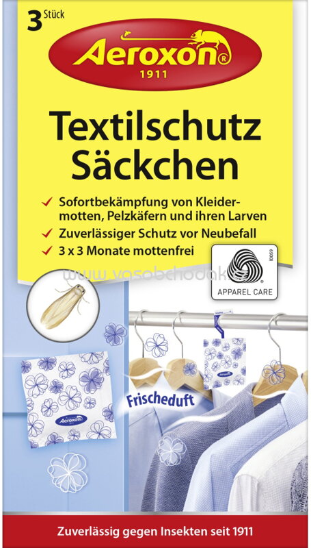 Aeroxon Textilschutz Säckchen, 3 St