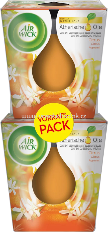 AirWick Duftkerze im Glas Citrus, 2x105 g, 2 St AirWick Duftkerze im Glas Citrus, 2x105 g, 2 St