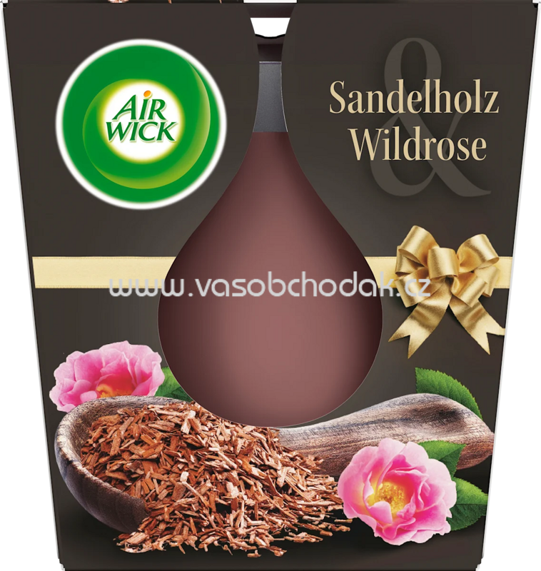 AirWick Duftkerze im Glas Sandelholz & Wildrose 105 g, 1 St