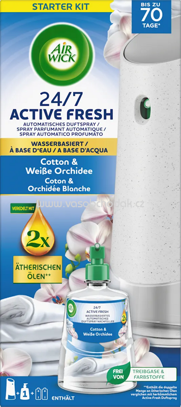 AirWick Lufterfrischer Active Fresh Cotton & Weiße Orchidee Starterset, 1 St AirWick Lufterfrischer Active Fresh Cotton & Weiße Orchidee Starterset, 1 St