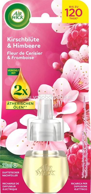 AirWick Lufterfrischer Duftstecker Kirschblüte & Himbeere Nachfüllpack, 19 ml AirWick Lufterfrischer Duftstecker Kirschblüte & Himbeere Nachfüllpack, 19 ml