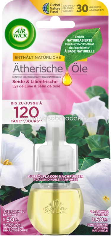 AirWick Lufterfrischer Duftstecker Seide & Lilienfrische Nachfüllpack, 19 ml AirWick Lufterfrischer Duftstecker Seide & Lilienfrische Nachfüllpack, 19 ml