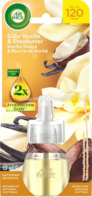 AirWick Lufterfrischer Duftstecker Vanille & Sheabutter Nachfüllpack, 19 ml AirWick Lufterfrischer Duftstecker Vanille & Sheabutter Nachfüllpack, 19 ml