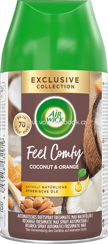 AirWick Lufterfrischer Freshmatic Feel Comfy Coconut & Orange, 250 ml